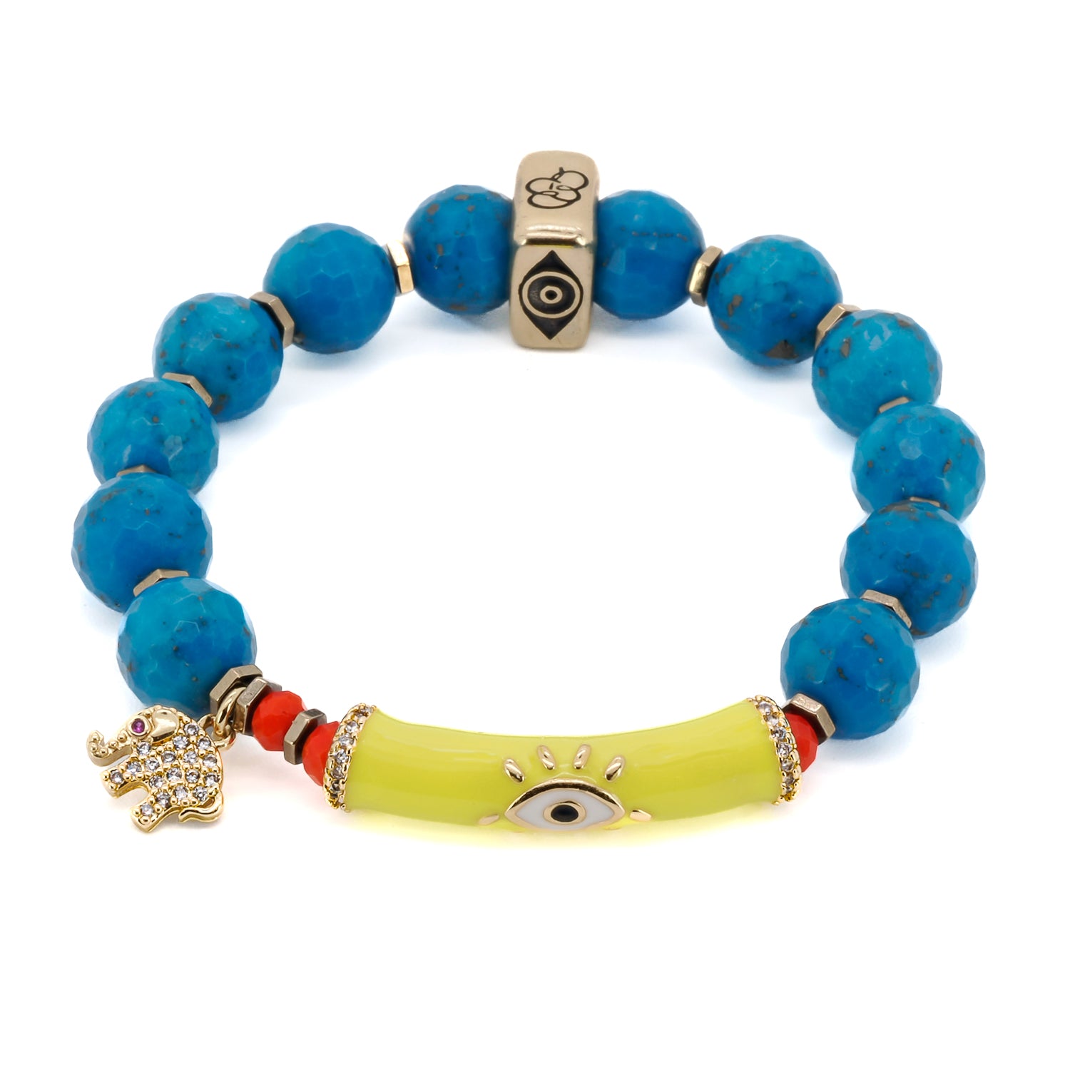 Turquoise Nugget Stone Unique Nepal Bead Multicolor Bracelet – EBRU JEWELRY