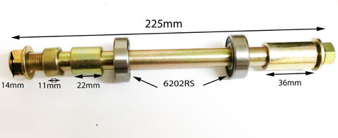 apollo 125 rear axle