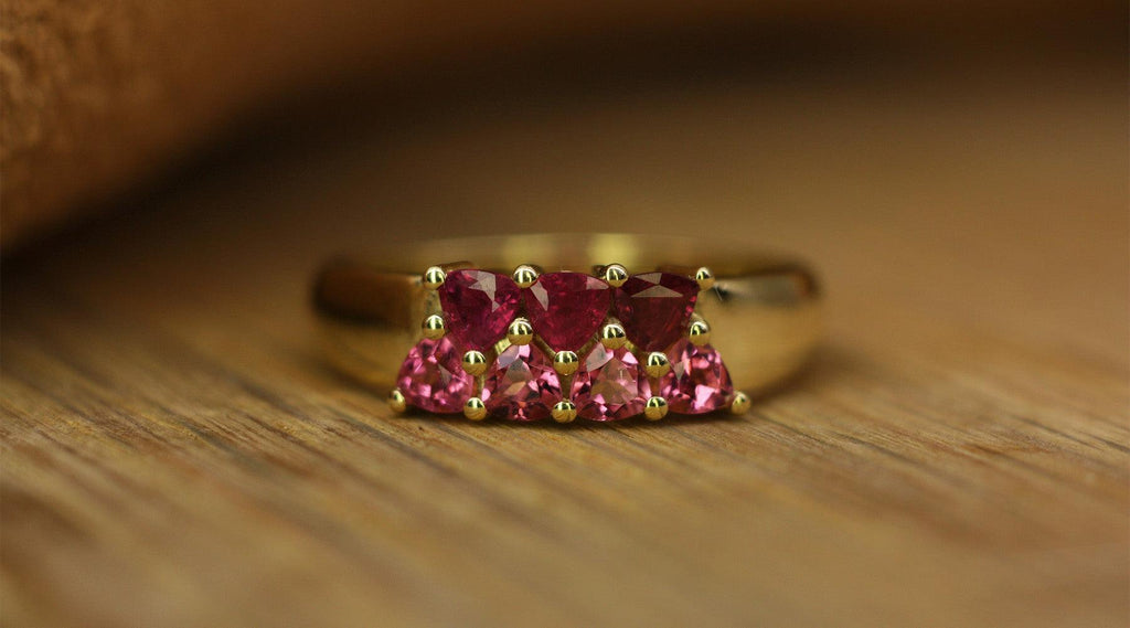 Ruby and Pink Tourmaline Ring