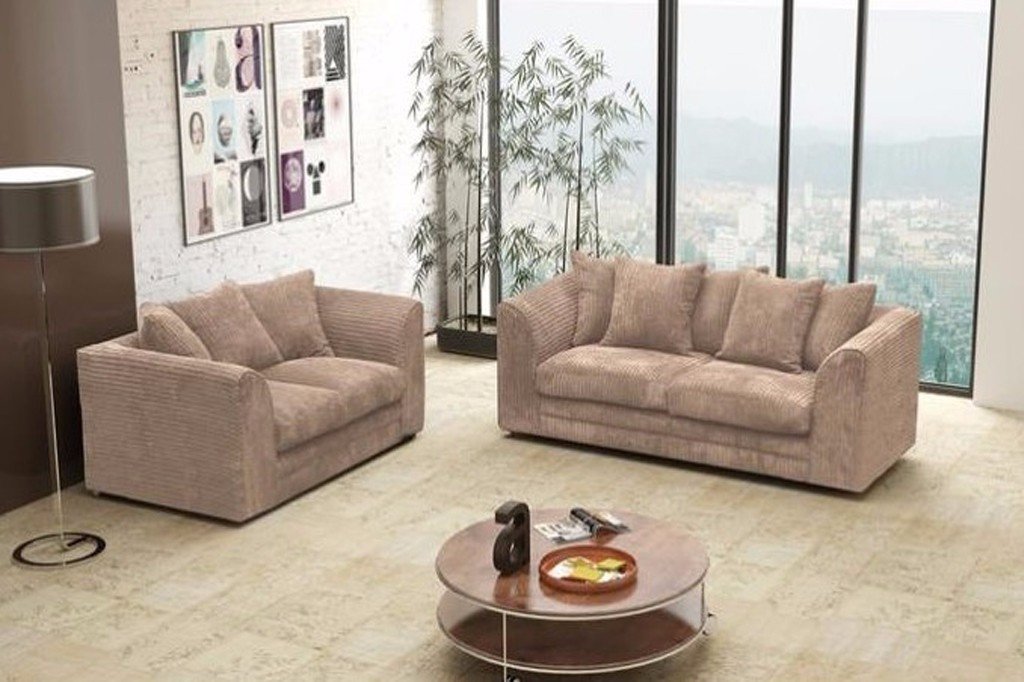 Elegant Logan™ 3 + 2 Seater Jumbo Cord Fabric Sofa Set – FURNITURESTOP.CO.UK