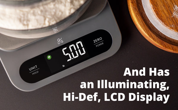 High Capacity Kitchen Scale - A Premium Food Scale That Weighs in Grams &  Ounces w/a 22 Pound Capacity, Feat. a Hi-Def LCD Screen and Stainless  Steel Platform