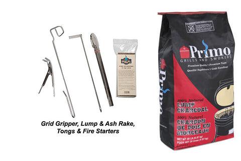 XL Primo Oval Accessory Package comes with each XL Primo Grill Package sold.