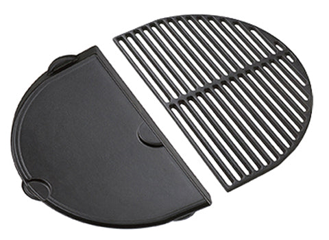 Large Primo Oval Grid cast iron cooking grate and griddle.