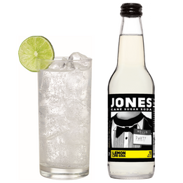 Jones Lemon Lime Soda and Collins glass