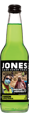 Water Warriors Label on Jones Green Soda