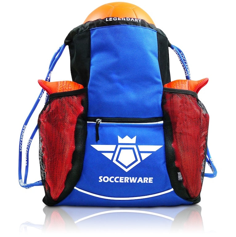 blue soccer bag