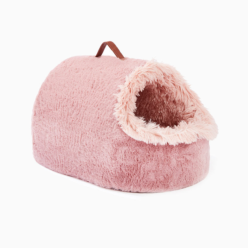 Pink Fur Cara Cat Cave-image-0