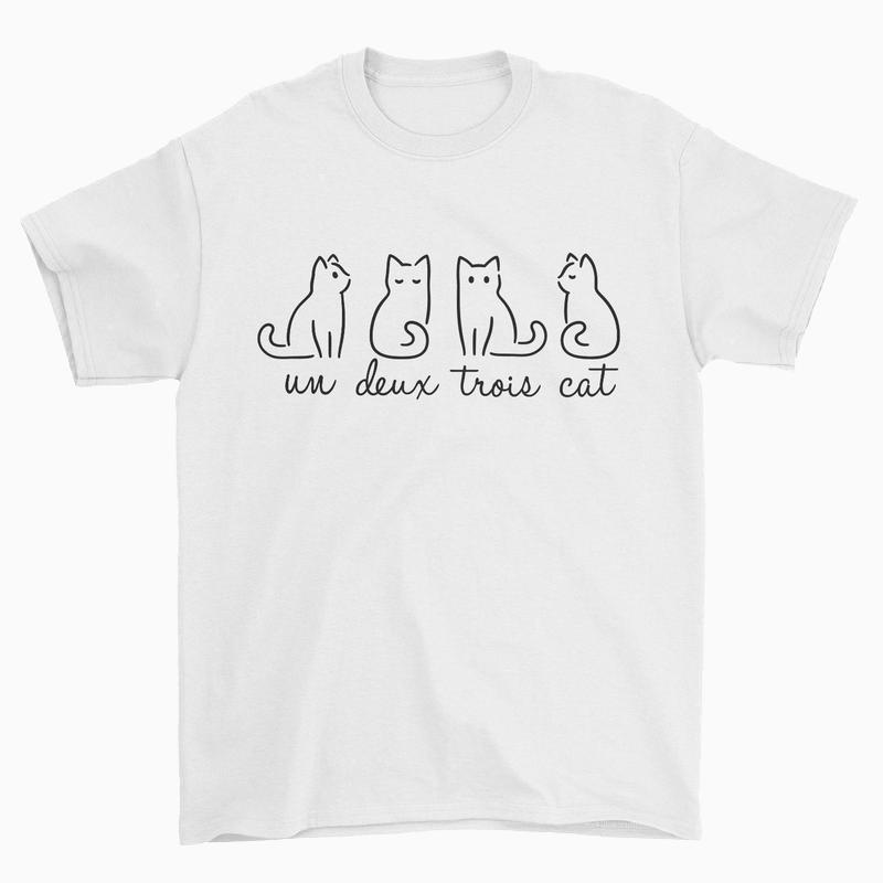 Un Deux Trois Cat T-Shirt - Pawsome 