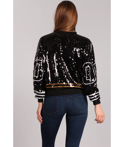 black gold sequin jacket