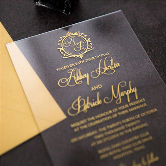 Abigail Dee Acrylic Invitation Suite. – The Extra Detail