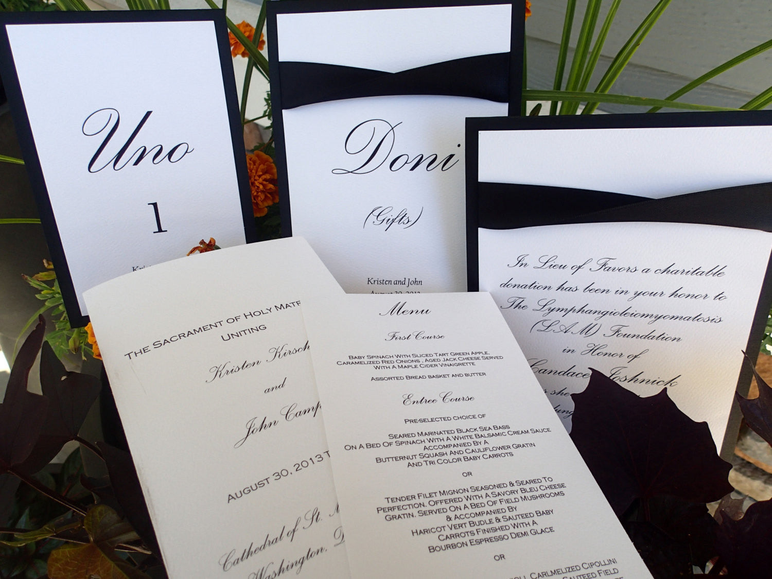 table seating cards
