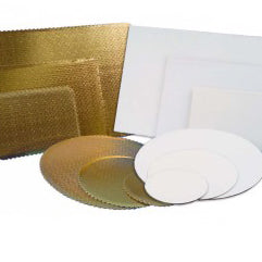 9 3/4 x 7 3/4 Gold Laminated Corrugated 1/8 Sheet Cake Board - 200/Case