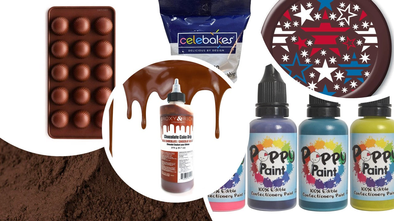 Chocolate Drizzle Bottles, Edible Glue, Luster Dust Brushes, Food Grade  Paint Brushes & More