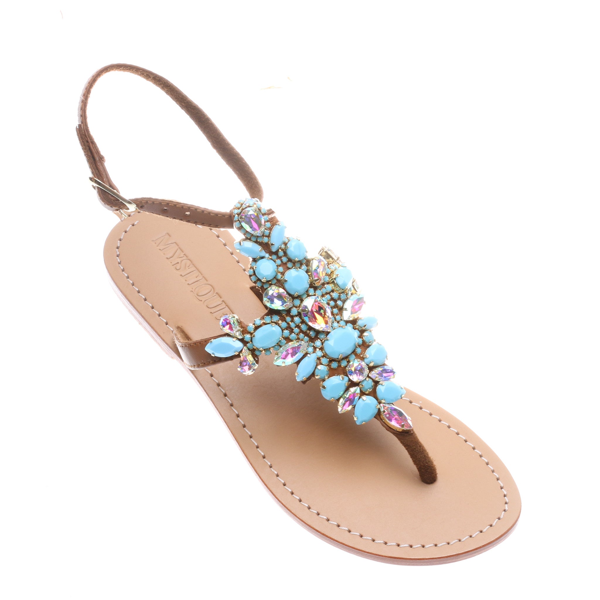 Jeweled & Embellished Flat Women's Sandals | Mystique Sandals