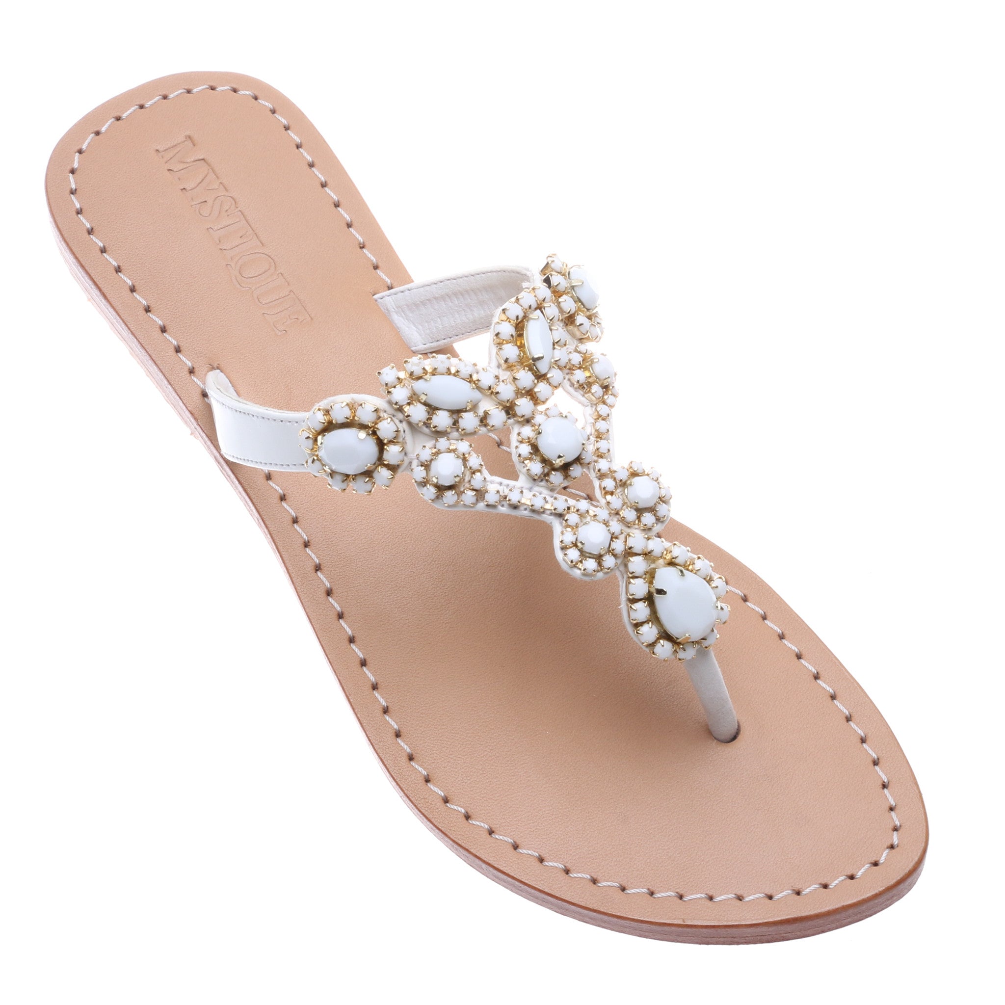 Jeweled & Embellished Flat Women's Sandals | Mystique Sandals