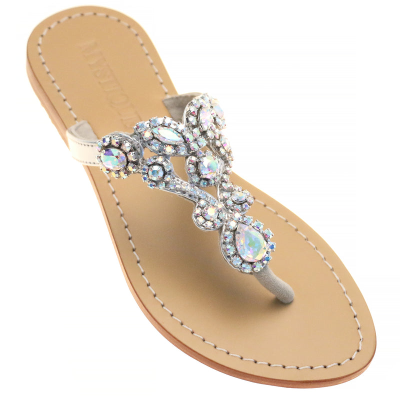 New Zealand - Women's Leather Jeweled Sandals | Mystique Sandals