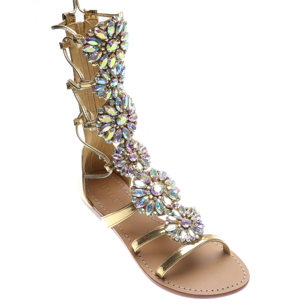 embellished gladiator heels