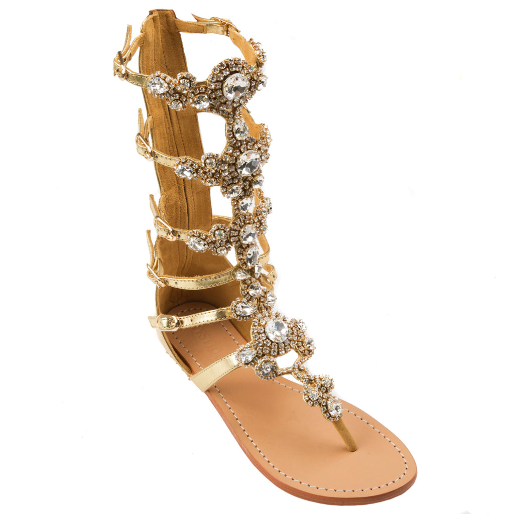 Jeweled and Embellished Designer Gladiator Sandals | Mystique Sandals