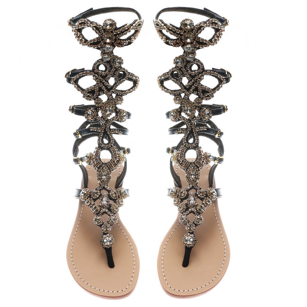 Jeweled and Embellished Designer Gladiator Sandals | Mystique Sandals