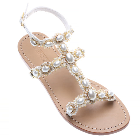 Handmade Bridal Flat & Wedge Leather Sandals | Mystique Sandals