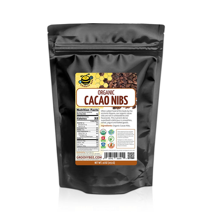 Groovy Bee® Organic Raw Cacao Nibs 16oz (453g) (3-Pack) — Health Ranger ...