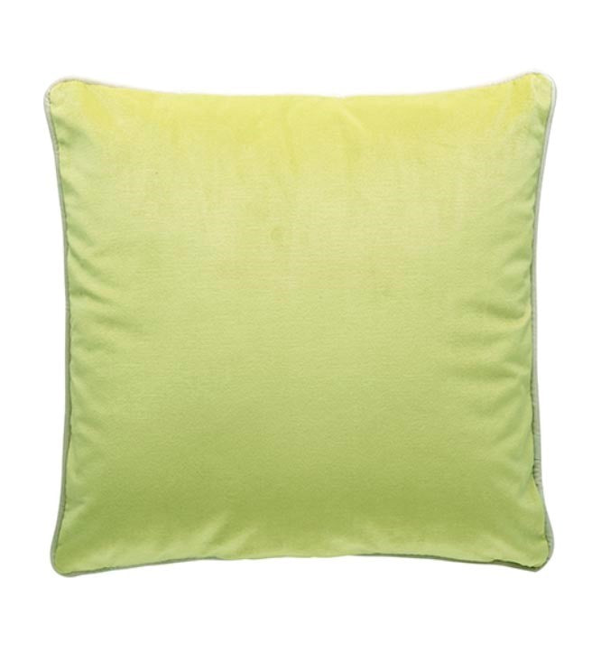 lime green velvet cushions