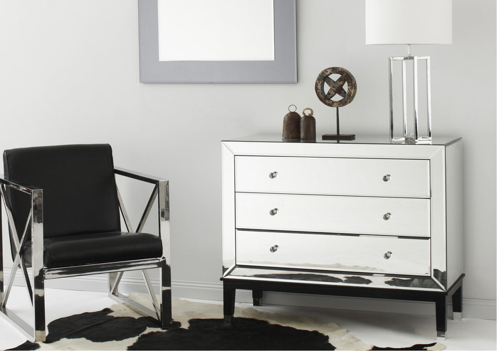 Mirrored Chest Of Drawers With Feet