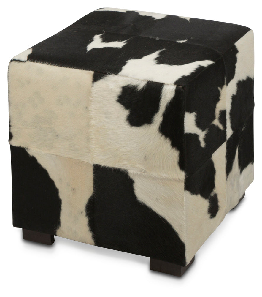 Cube Cowhide Ottoman Interiors Online