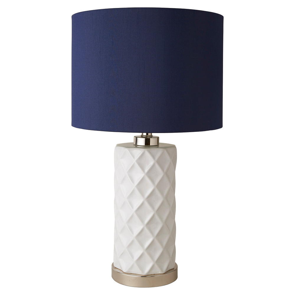 Hampton Lamp With Navy Blue Shade Interiors Online