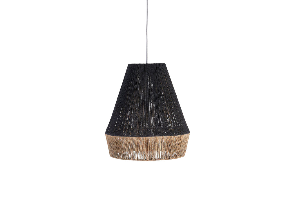 black jute pendant light