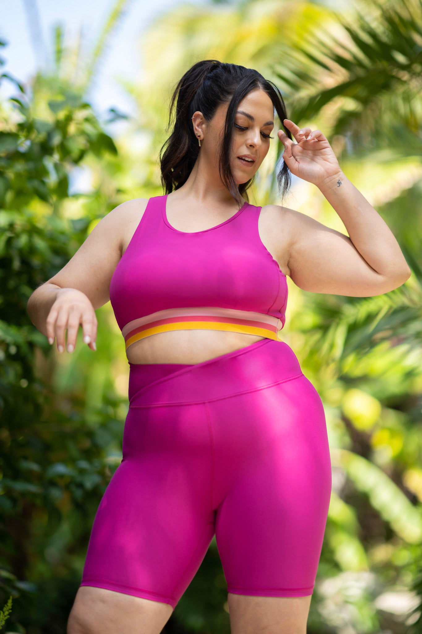 POPFLEX hourglass biker short Tropicana collection cute activewear