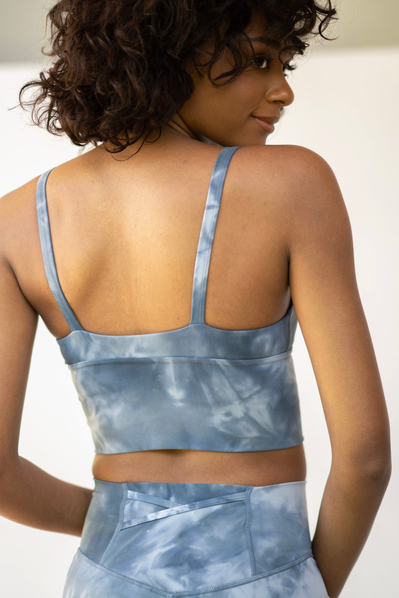 Back of gulch bra cute activewear high quality crop top POPFLEX marble collection