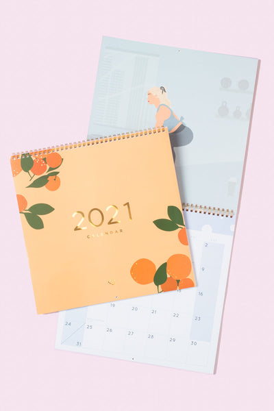 popflex activewear orange 2021 calendar