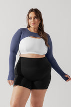 Relevé Ribbed Shrug - Nightshadow Blue Nav Image 3