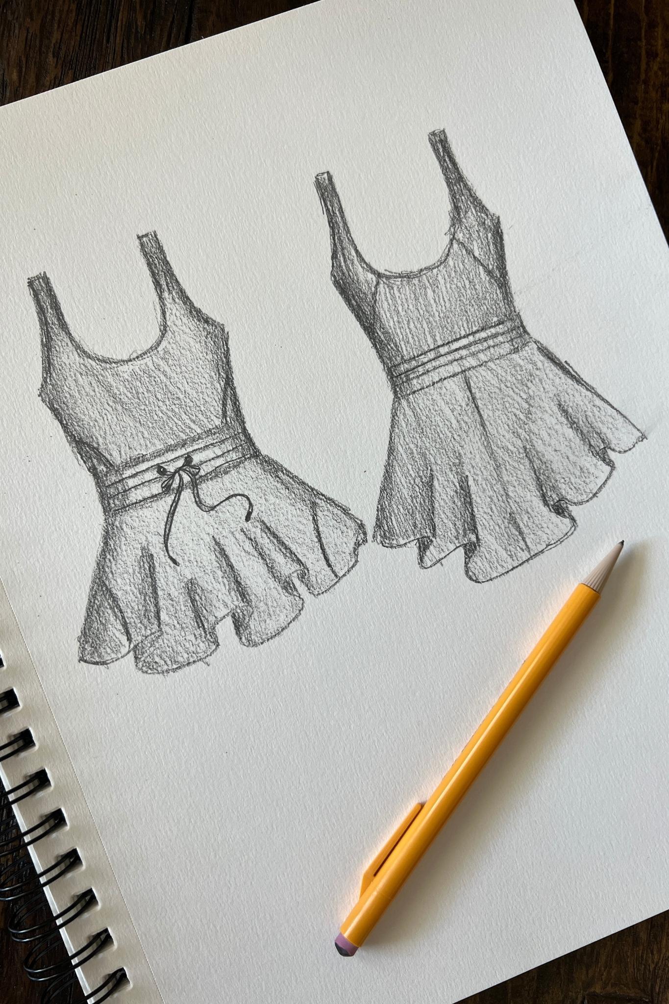 Sketch of the Twirl Dress