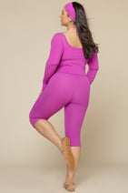 Your Favorite Long Sleeve Reversible Top - Royal Orchid Nav Image 7