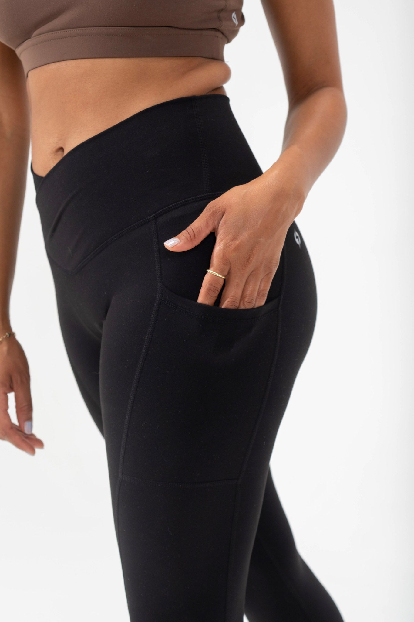 high waisted pocket legging, POPFLEX basics collection ultimate hourglass legging, crossover legging