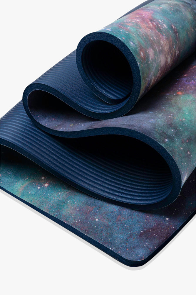 CloudCushion Vegan Suede Yoga Mat - Blue Jungle 0.5” Thick – POPFLEX®