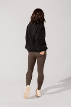 Ooey Gooey Mockneck Sweatshirt with Pockets - Black Nav Image 10