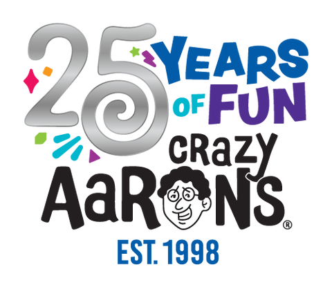 Crazy Aaron's 25th anniversary logo