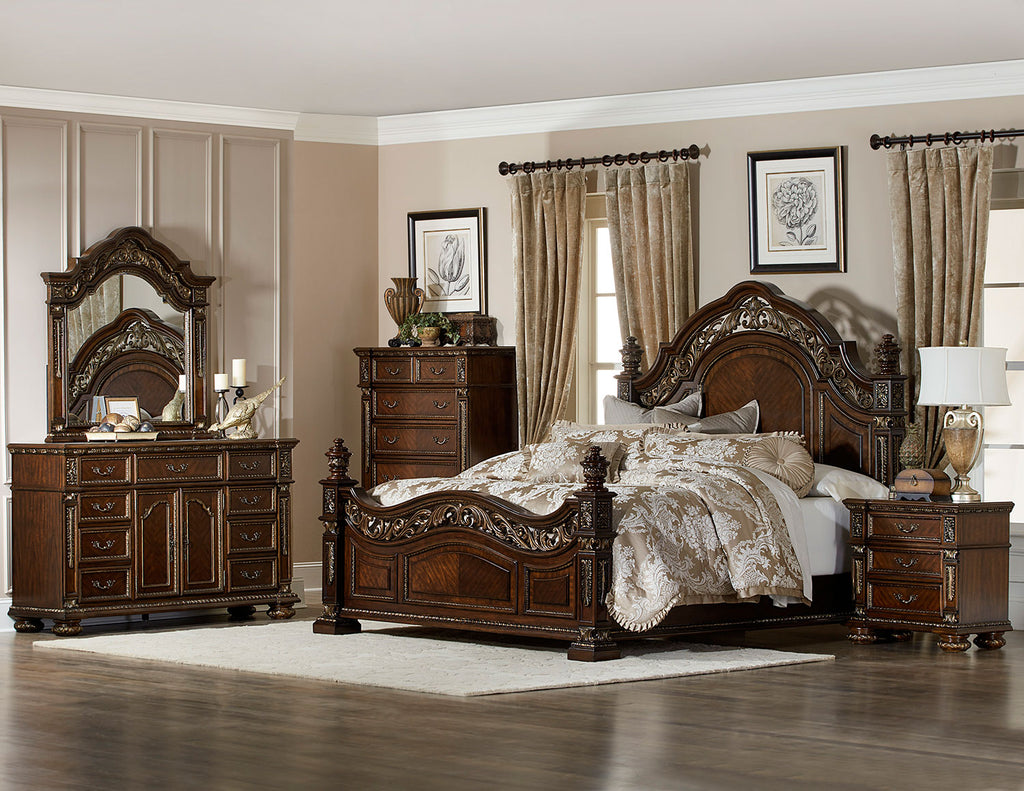 Old world elegant master bedroom set - Total Rooms