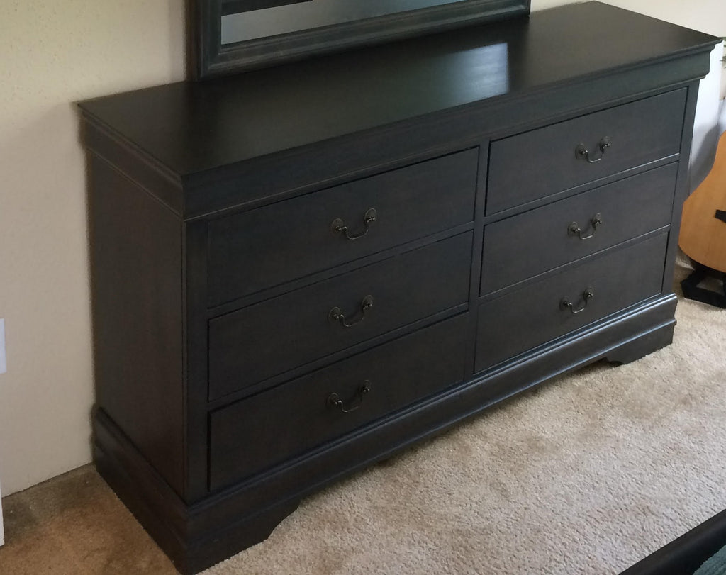 Stained Grey Dresser Total Rooms