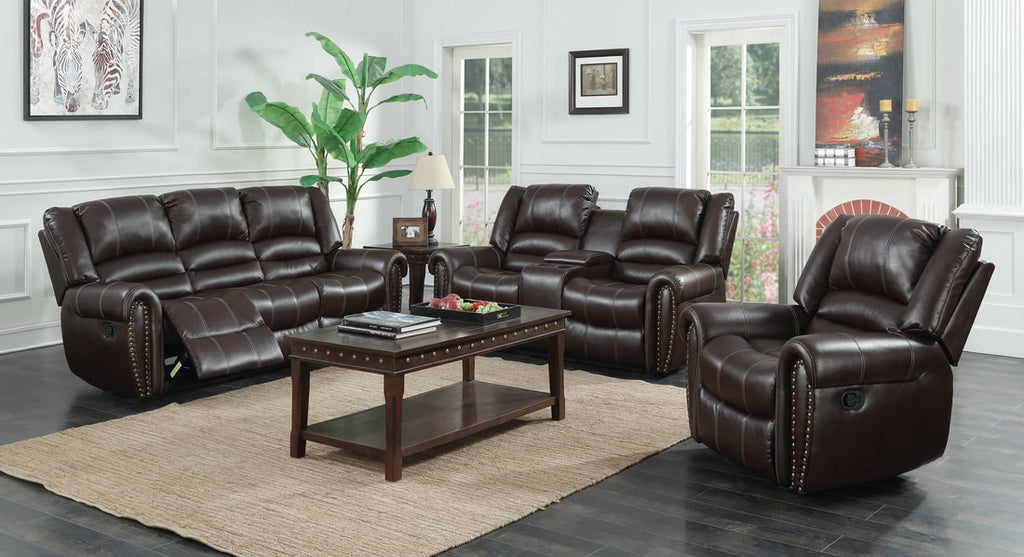 double recliner chair leather