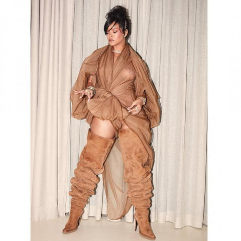 Rihanna's Camel Boots