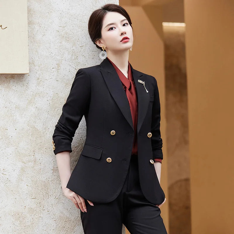 Women's Casual Fashion Formal Black Business Blazer Office Pants Suit —  GeraldBlack.com