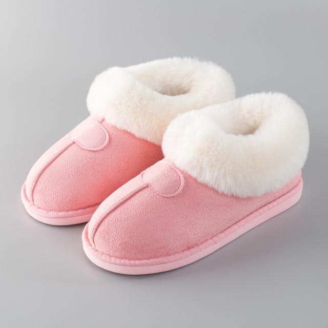 Cotton slippers women thick winter plus velvet cotton shoes women winter warm plush slippers - SolaceConnect.com