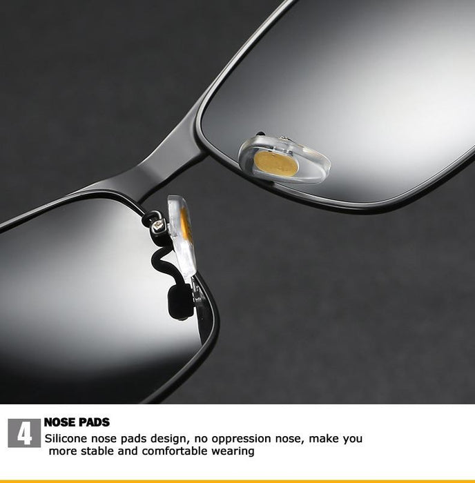 Sunglasses Men Polarized Driving Glasses Outdoor Sports Fishing Travel Goggles Male Retro Square - SolaceConnect.com