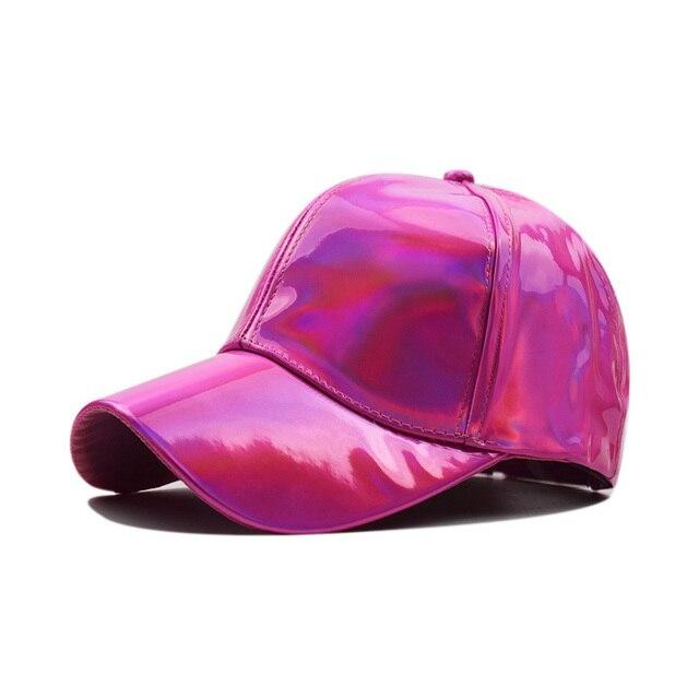 Spring Outdoor Waterproof PU Leather Caps Laser Casquette Baseball Caps Men Women Snapback Hiphop - SolaceConnect.com