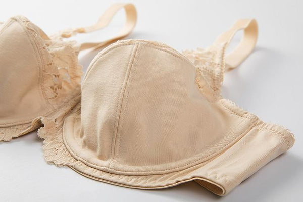 Women's Plus Size Beige Sheer Lace Non-Padded Full-Figure Underwire Bra - SolaceConnect.com