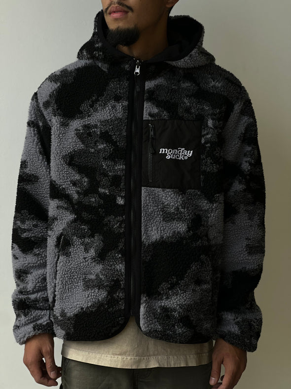 値下DYED CAMO REVERSIBLE FLEECE リバーシブルボアBZ ミーンズワイル